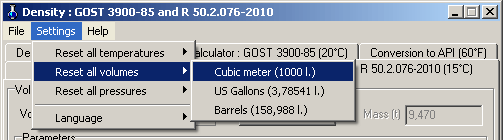 Setting - Reset all volumes
